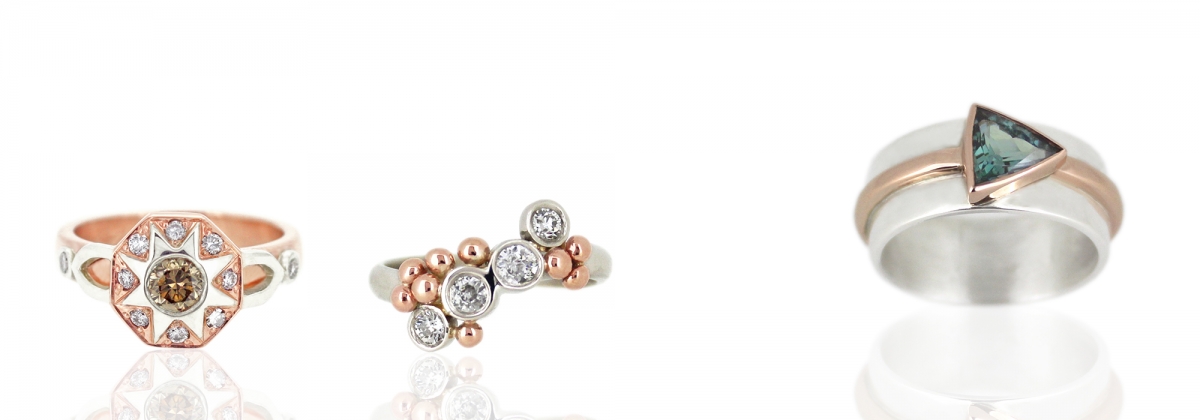 Rings in Rose Gold and White Gold