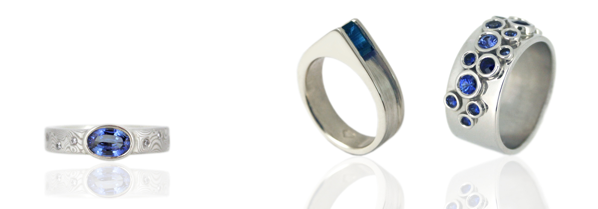 Sapphires and White Gold