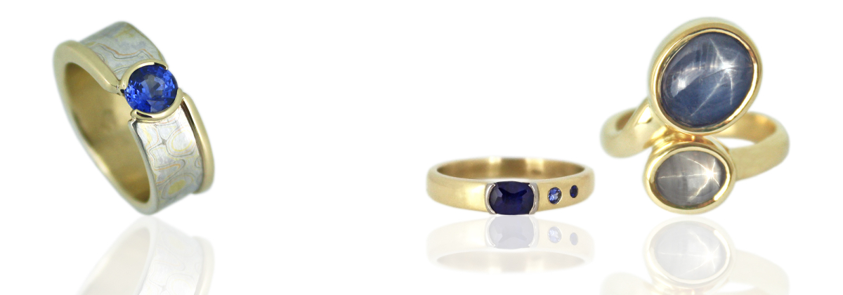 7 Sapphires and Yellow Gold Banner