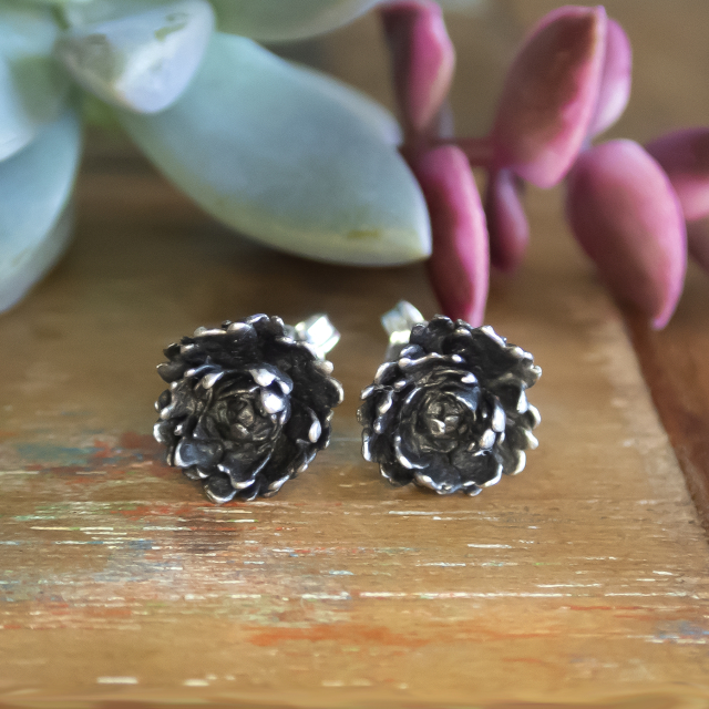 Frilly Studs Oxidised copy2
